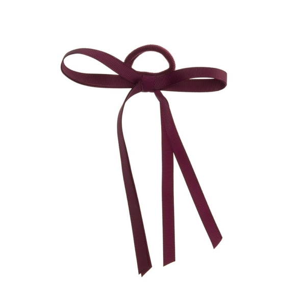 Wstążka Gumka do włosów kokardka Antique Pink