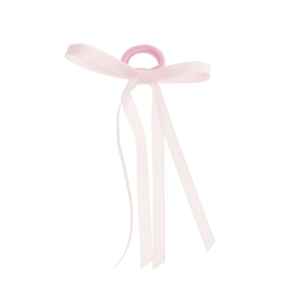 Wstążka Gumka do włosów kokardka Antique Pink