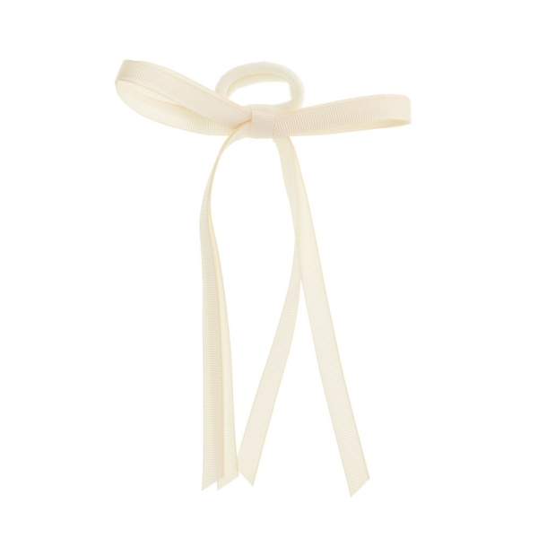 Wstążka Gumka do włosów kokardka Antique Pink