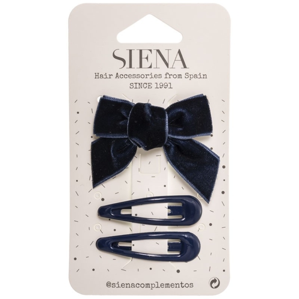 Spinki zestaw bow clip velvet Antique Pink